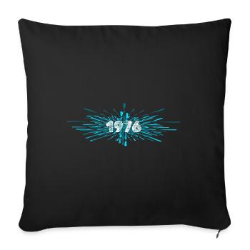 1976 - Sofa pillowcase 17,3'' x 17,3'' (45 x 45 cm) - black - Front