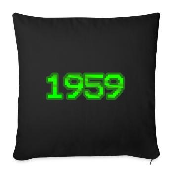 1959 - Sofa pillowcase 17,3'' x 17,3'' (45 x 45 cm) - black - Front