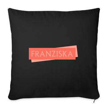 Schild Franziska - Sofakissenbezug 45 x 45 cm - Schwarz - Vorne