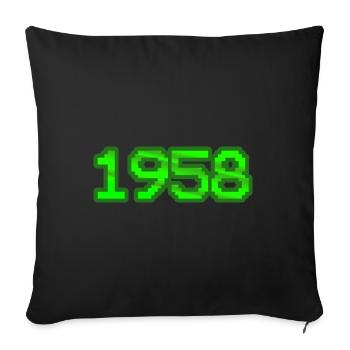 Nerd 1958 - Sofa pillowcase 17,3'' x 17,3'' (45 x 45 cm) - black - Front