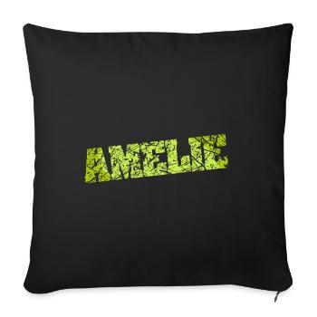 Amelie - Sofa pillowcase 17,3'' x 17,3'' (45 x 45 cm) - black - Front