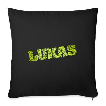 Lukas - Housse de coussin décorative 45 x 45 cm - noir - Devant