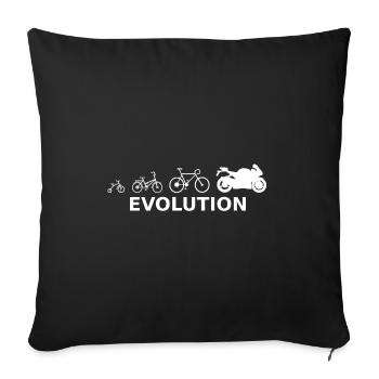 Evolution de la machine moto moto - Housse de coussin décorative 45 x 45 cm - noir - Devant