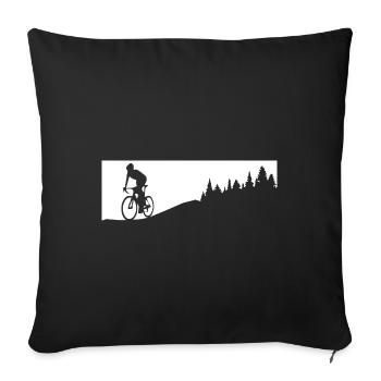 Trees - Cycling - (5) - Sofa pillowcase 17,3'' x 17,3'' (45 x 45 cm) - black - Front