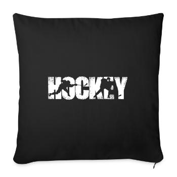 Hockey Winter Sports T-shirts - Sofa pillowcase 17,3'' x 17,3'' (45 x 45 cm) - black - Front