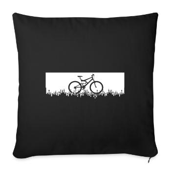 Cycling - (19) - Sofa pillowcase 17,3'' x 17,3'' (45 x 45 cm) - black - Front
