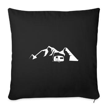 Berg - Karawane - (11) - Sofakissenbezug 45 x 45 cm - Schwarz - Vorne