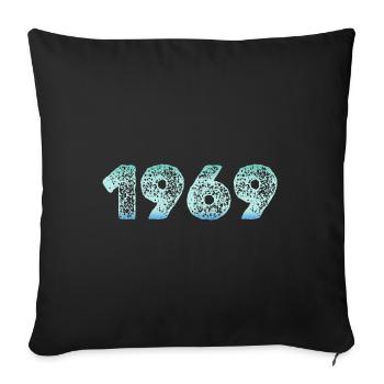 Ice 1969 - Sofa pillowcase 17,3'' x 17,3'' (45 x 45 cm) - black - Front