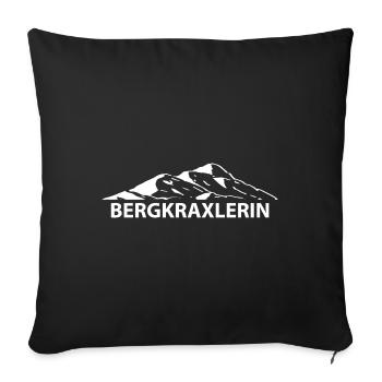 Bergkraxlerin - (7) - Sofakissenbezug 45 x 45 cm - Schwarz - Vorne