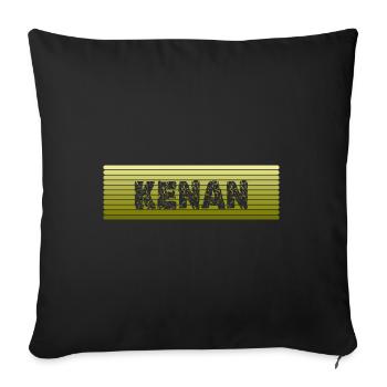 Nom rétro Kenan - Housse de coussin décorative 45 x 45 cm - noir - Devant