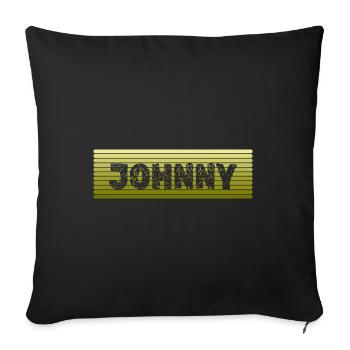 Rétro Johnny - Housse de coussin décorative 45 x 45 cm - noir - Devant