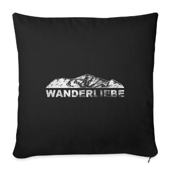 Wanderliebe - (7) - Sofakissenbezug 45 x 45 cm - Schwarz - Vorne