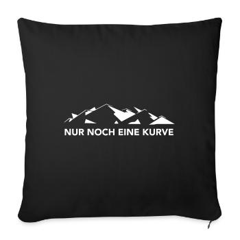 Nur Noch Eine Kurve - (7) - Sofakissenbezug 45 x 45 cm - Schwarz - Vorne