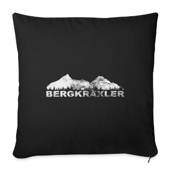 Mountain climbers - - Sofa pillowcase 17,3'' x 17,3'' (45 x 45 cm) - black - Front