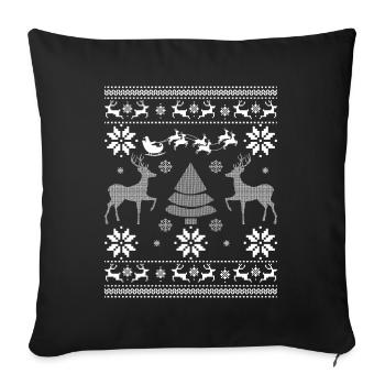 Pull Ugly Christmes - Housse de coussin décorative 45 x 45 cm - noir - Devant