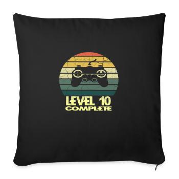 level 10 complete - Sofakissenbezug 45 x 45 cm - Schwarz - Vorne