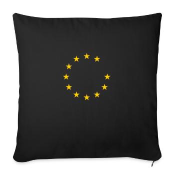 European Union EU 11 Stars - Sofa pillowcase 17,3'' x 17,3'' (45 x 45 cm) - black - Front