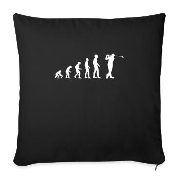 Golf Evolution des Menschen Golfer - Sofakissenbezug 45 x 45 cm - Schwarz - Vorne