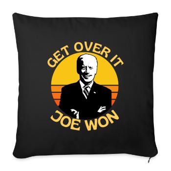 Get Over It Joe Won Pro Biden - Sofa pillowcase 17,3'' x 17,3'' (45 x 45 cm) - black - Front