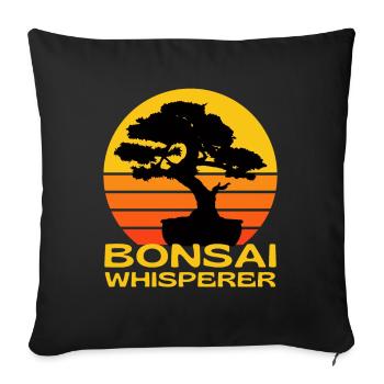 Bonsai Whisperer - Housse de coussin décorative 45 x 45 cm - noir - Devant