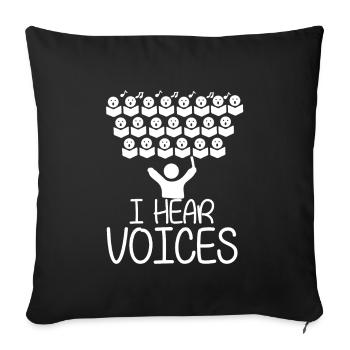 Orchestre de chanteurs choriste Orchestre - Housse de coussin décorative 45 x 45 cm - noir - Devant