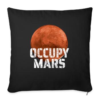 Occupy Mars Mission to Mars Space Explorer - Sofa pillowcase 17,3'' x 17,3'' (45 x 45 cm) - black - Front