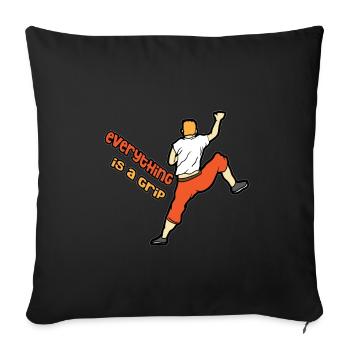 Climbing Grip Bouldering Mountaineering Indoor Climbing - Sofa pillowcase 17,3'' x 17,3'' (45 x 45 cm) - black - Front
