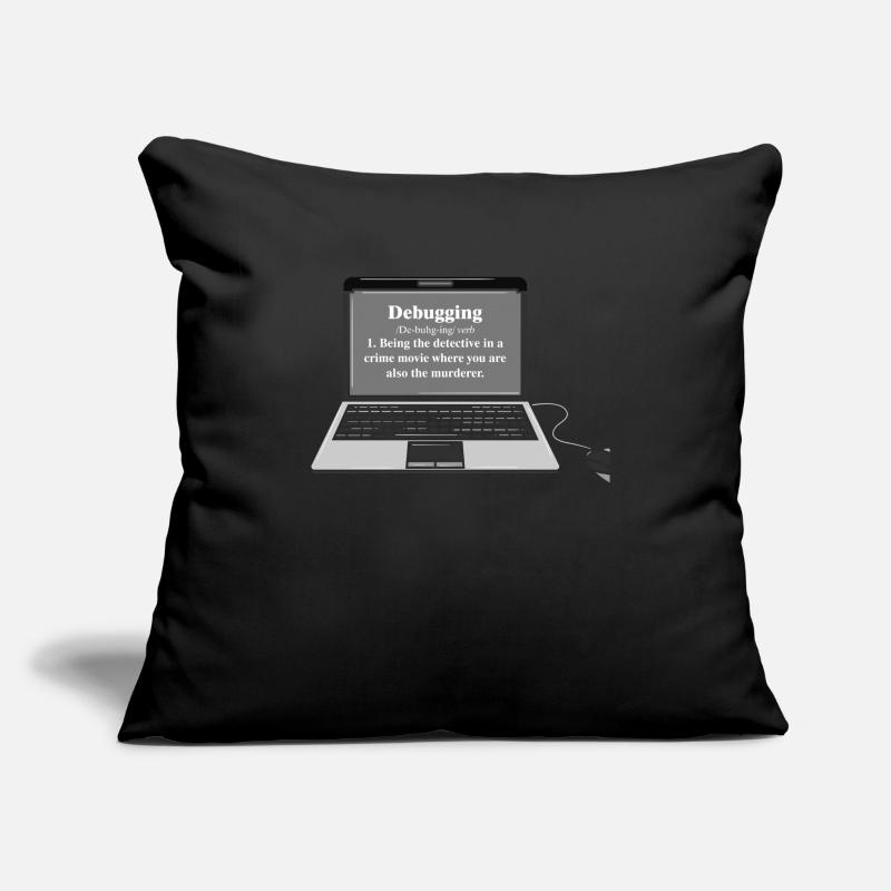 Drôle d’ordinateur debugging Programmeur Design Housse de coussin décorative 45 x 45 cm