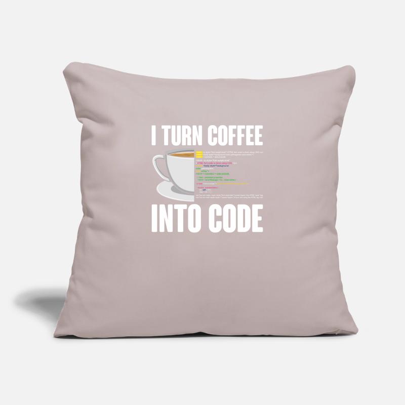 Lustiges Computer Kaffee Programmierer Design Sofakissenbezug 45 x 45 cm
