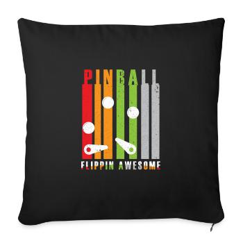 Pinball Pinball Pinball Machine Skill - Sofa pillowcase 17,3'' x 17,3'' (45 x 45 cm) - black - Front