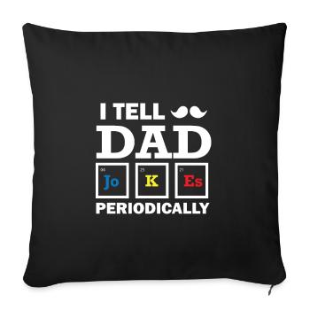 Drôle de père blagues physique chimie Jokes - Housse de coussin décorative 45 x 45 cm - noir - Devant