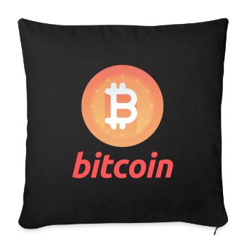 Bitcoin vous a dit si drôle - Housse de coussin décorative 45 x 45 cm - noir - Devant