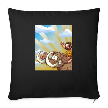 Mammut I Glacé i Cadeau d’éléphant i - Housse de coussin décorative 45 x 45 cm - noir - Devant