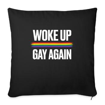 Gay Couple Homosexual LGBTQ Queer Pride - Sofa pillowcase 17,3'' x 17,3'' (45 x 45 cm) - black - Front
