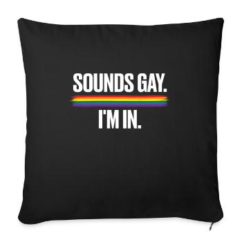Gay Couple Homosexual LGBTQ Queer Pride - Sofa pillowcase 17,3'' x 17,3'' (45 x 45 cm) - black - Front