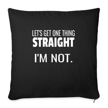 Gay Lesbian Homosexual Bisexual LGBTQ Queer Pride - Sofa pillowcase 17,3'' x 17,3'' (45 x 45 cm) - black - Front