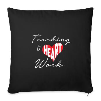 Teacher Teacher Teacher School Lecturer - Sofa pillowcase 17,3'' x 17,3'' (45 x 45 cm) - black - Front