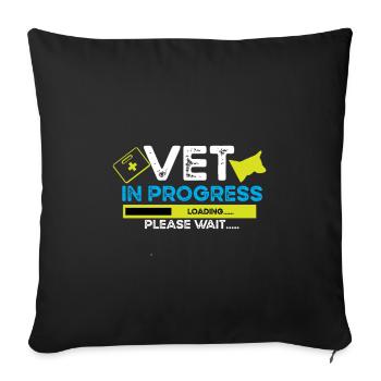Veterinarian Veterinarian Animals Veterinarian Health - Sofa pillowcase 17,3'' x 17,3'' (45 x 45 cm) - black - Front