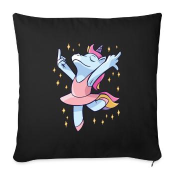 Unicorn Costume Party Unicorn Carnival - Sofa pillowcase 17,3'' x 17,3'' (45 x 45 cm) - black - Front