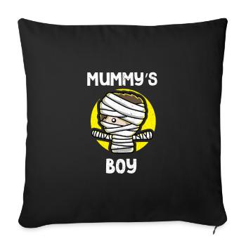 Le fils de la mère La jeune maman Plâtre - Housse de coussin décorative 45 x 45 cm - noir - Devant