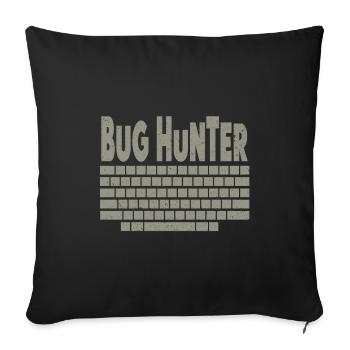 Bugs Bug Gamer Game Gambler Gamer Game Erreur - Housse de coussin décorative 45 x 45 cm - noir - Devant