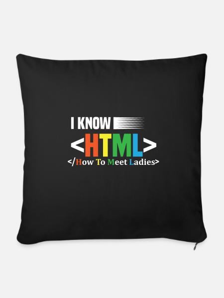 Code Codierung Coder Kodierung Informatiker - Sofakissenbezug 45 x 45 cm - Schwarz