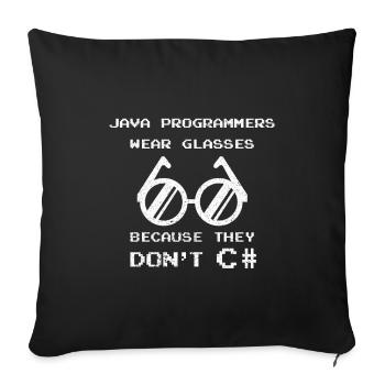 Code Codierung Coder Kodierung Informatiker - Sofakissenbezug 45 x 45 cm - Schwarz - Vorne