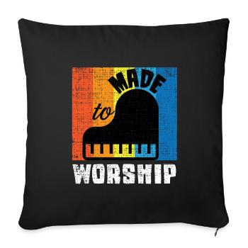 Made To Worship Synthesizer Musik abmischen - Sofakissenbezug 45 x 45 cm - Schwarz - Vorne