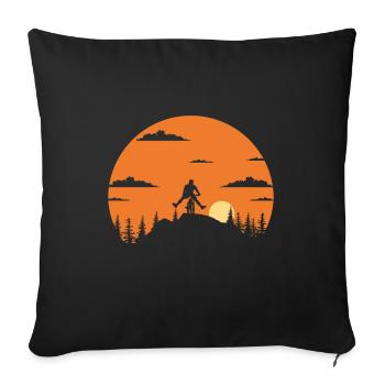 Funny Cyclist Cyclist Bike - Sofa pillowcase 17,3'' x 17,3'' (45 x 45 cm) - black - Front