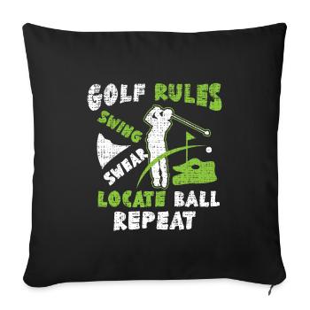 Golf Golfer Golf Club Golf Ball Golf Course - Sofa pillowcase 17,3'' x 17,3'' (45 x 45 cm) - black - Front