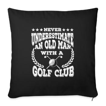 Golf Golfer Golf Club Golf Ball Golf Course - Sofa pillowcase 17,3'' x 17,3'' (45 x 45 cm) - black - Front