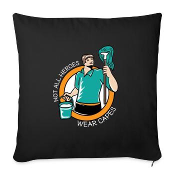Caretaker Caretaker Craftsman Repair - Sofa pillowcase 17,3'' x 17,3'' (45 x 45 cm) - black - Front