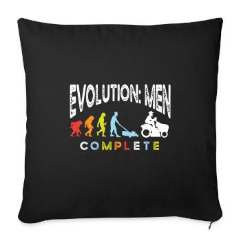 Lawn Mower Robot Lawn Mower Robotic Lawn mower - Sofa pillowcase 17,3'' x 17,3'' (45 x 45 cm) - black - Front