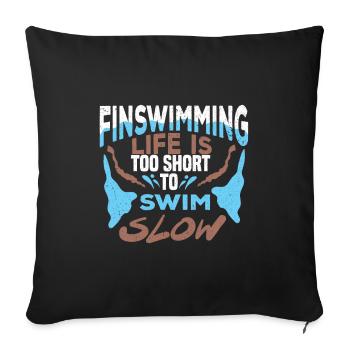 Fin Swimming Fins Swimming Water Sports - Sofa pillowcase 17,3'' x 17,3'' (45 x 45 cm) - black - Front